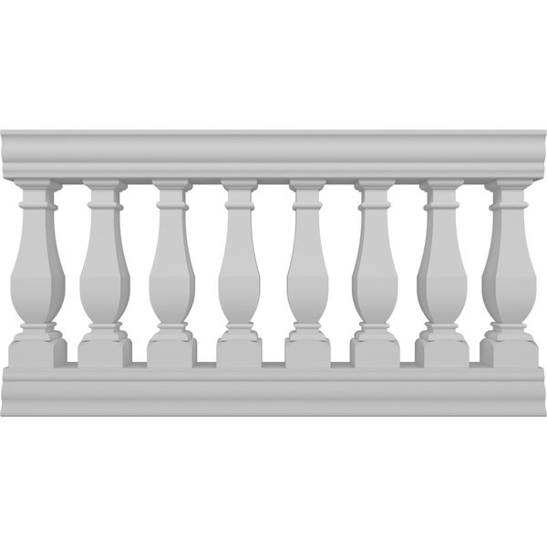 Ekena Millwork Fiberthane Arcadian Balustrade Railing Kit Style L (7 3/8" On-Center Spacing to Pass 4" Sphere Code) BALK35X060ACL